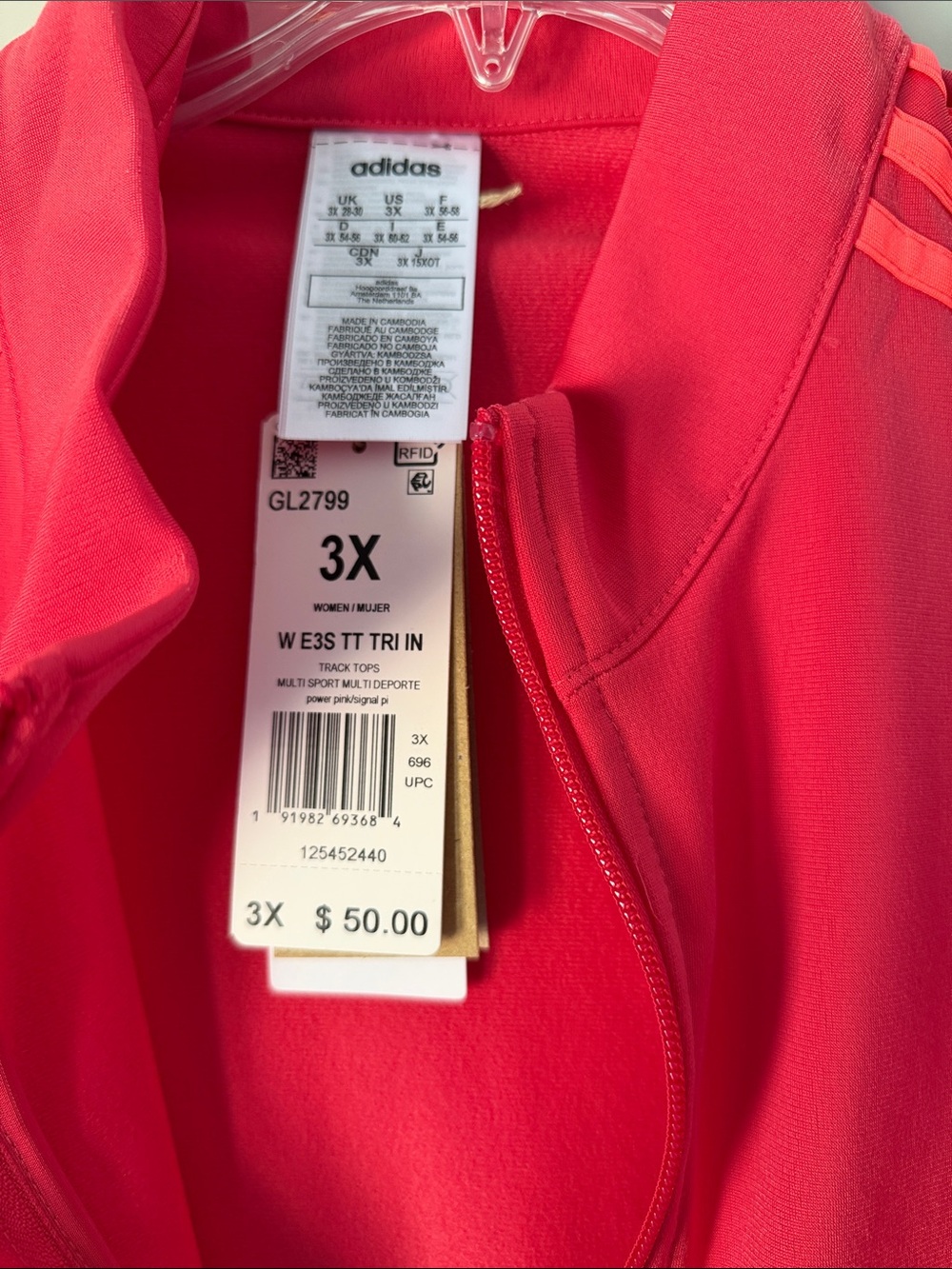 adidas Women’s Hot Pink Track Jacket and Leggings Set 3XL - Picture 2 of 3